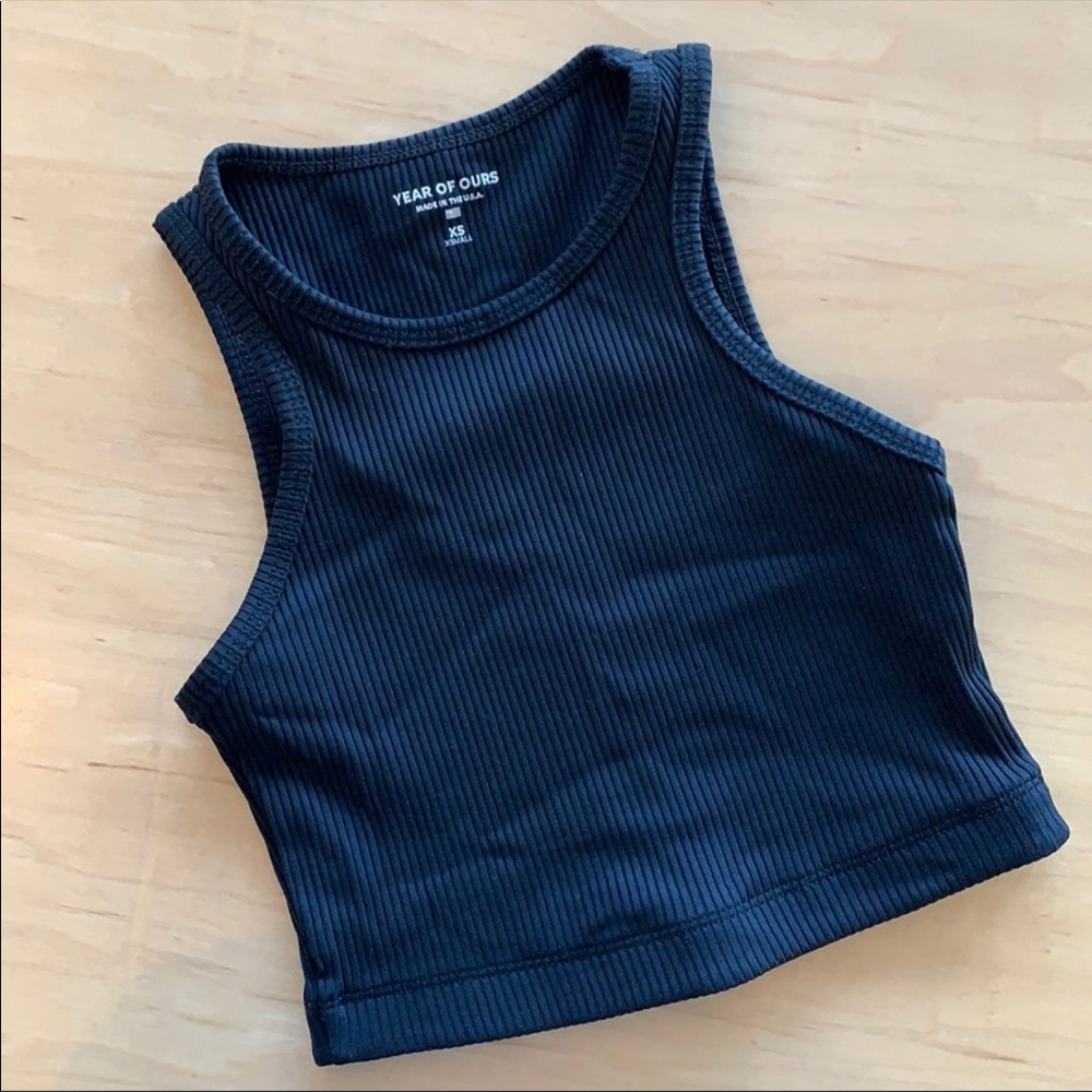 Year of Ours Black Crop top